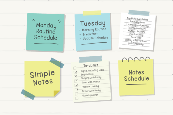 Notes Schedule Font preview 4