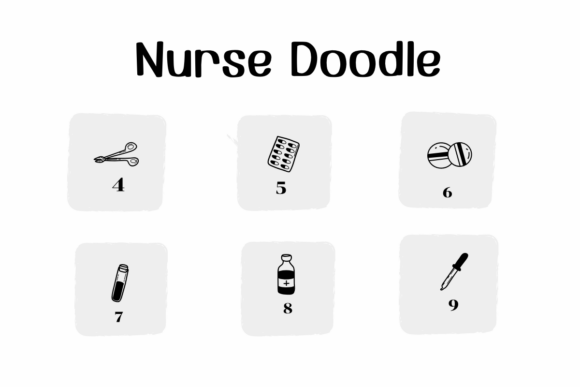 Nurse Doodle Font preview 4