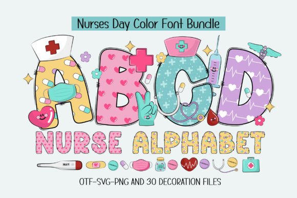 Nurse Alphabet Font preview 2