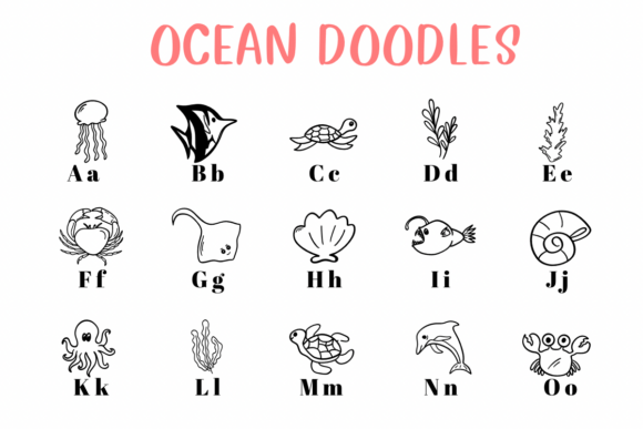 Ocean Doodles Font preview 2