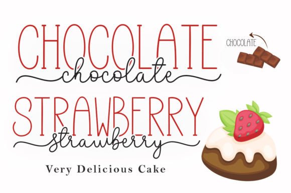 Butter Cake Duo Font preview 3