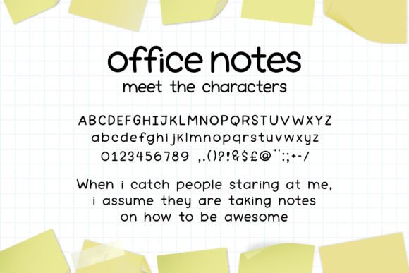 Office Notes Font preview 4