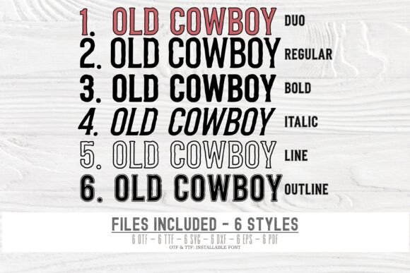 Old Cowboy Bundle Font preview 2