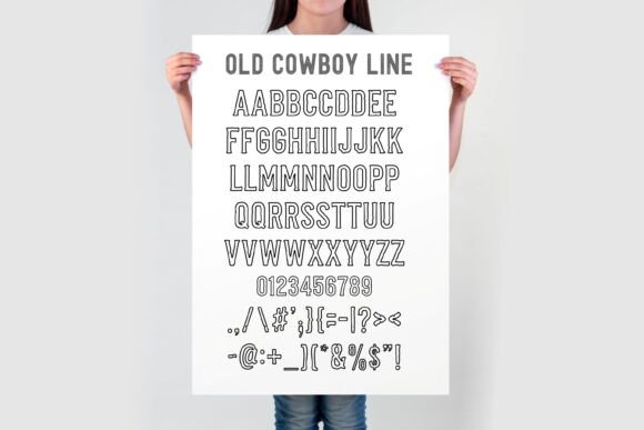 Old Cowboy Line Font preview 4