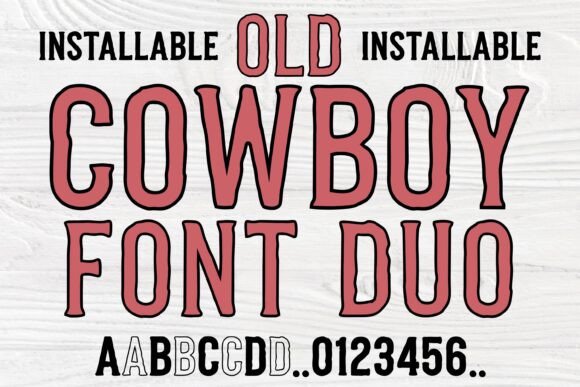 Old Cowboy Duo Font preview 2