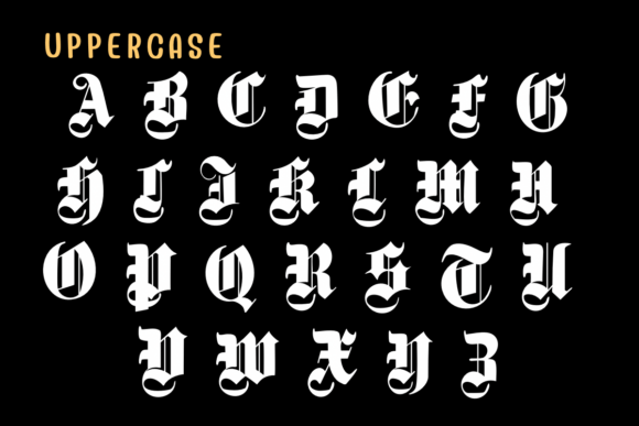 Old English Font preview 4