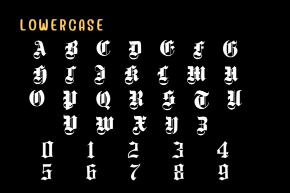 Old English Font preview 6