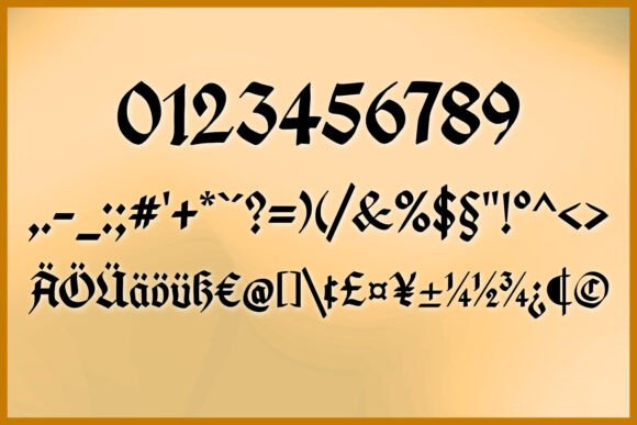 Old German Gothic Font preview 4