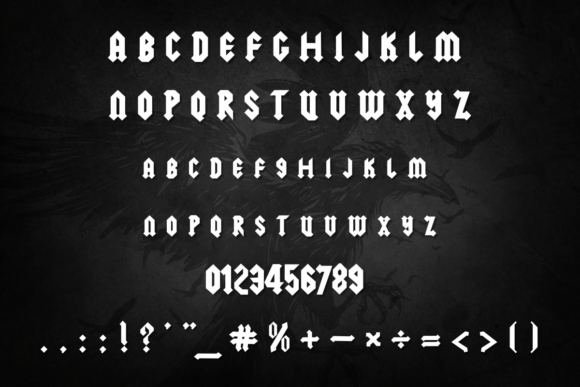 Old Raven Black Font preview 2
