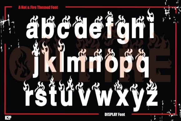 On Fire Font preview 3
