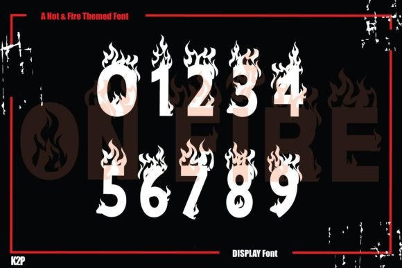On Fire Font preview 4