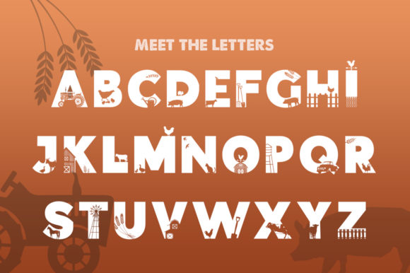 On the Farm Font preview 2
