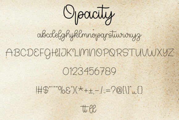 Opacity Font preview 4