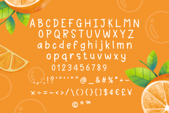 Orange Font preview 2