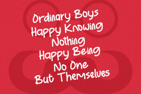 Ordinary Boys Font preview 2
