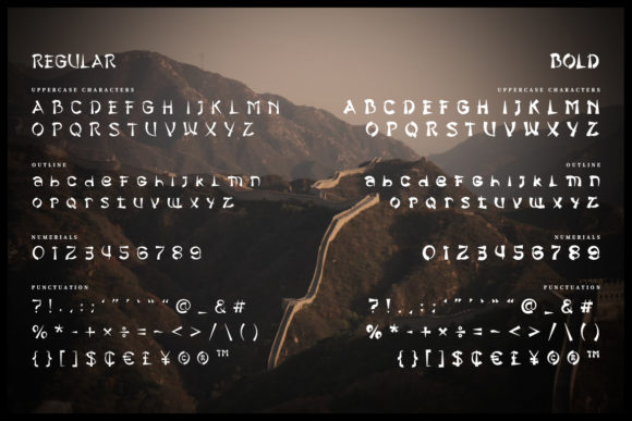 Oriental Font preview 2