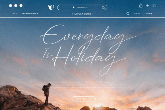 Origin Signature Font preview 3