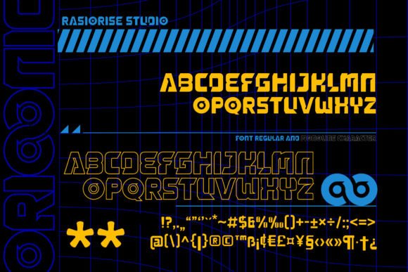 Orioonic Font preview 3