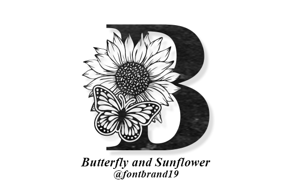 Butterfly and Sunflower Font
