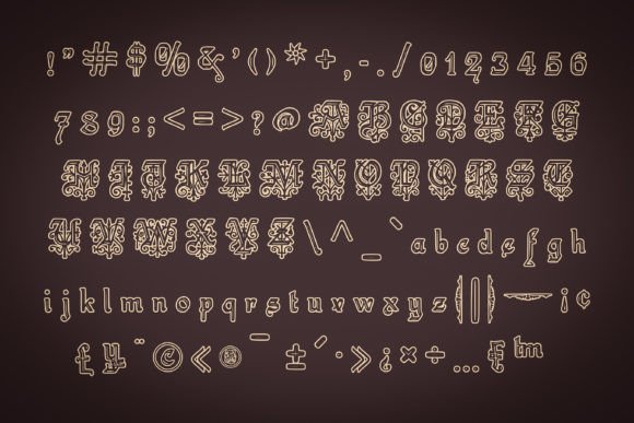 Ornate Gothic Font preview 4