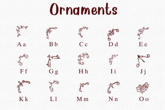 Ornaments Font preview 2