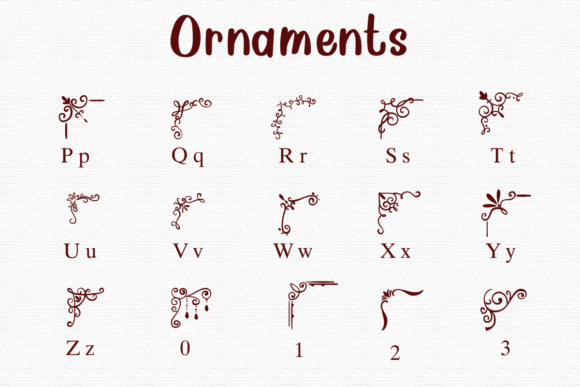 Ornaments Font preview 3