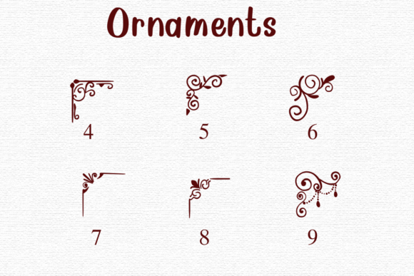 Ornaments Font preview 4
