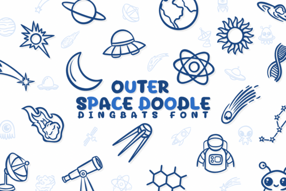 Outer Space Doodle Font