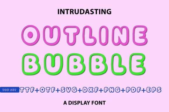 Outline Bubble Font