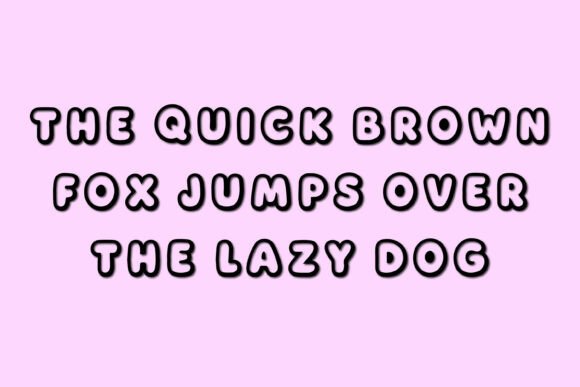 Outline Bubble Font preview 2