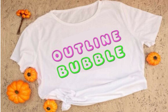 Outline Bubble Font preview 4