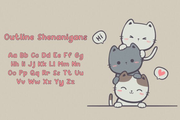 Outline Shenanigans Font preview 3