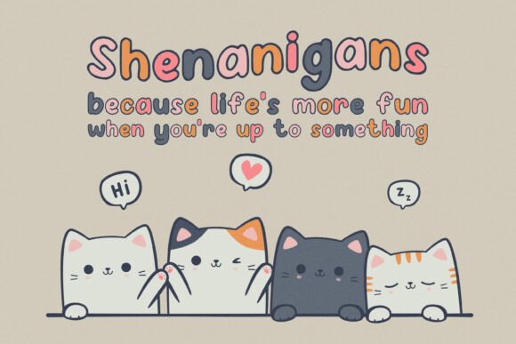 Outline Shenanigans Font preview 4