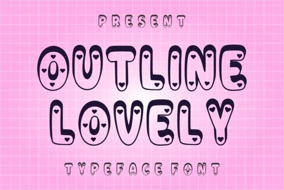 Outline Lovely Font