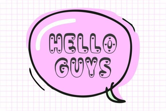 Outline Lovely Font preview 4