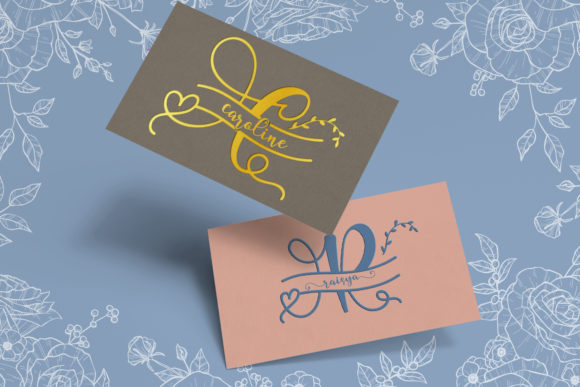 Ameliana Monogram Font preview 2