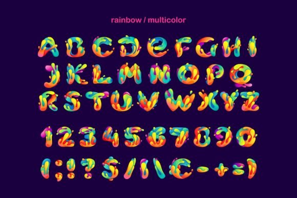Paint Splashes Font preview 3