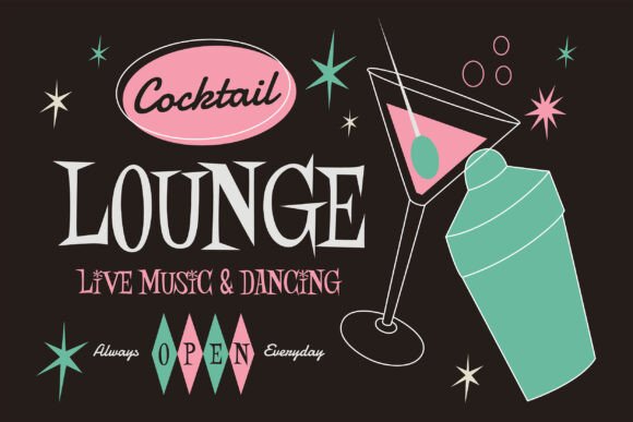 Pale Martini Font preview 3