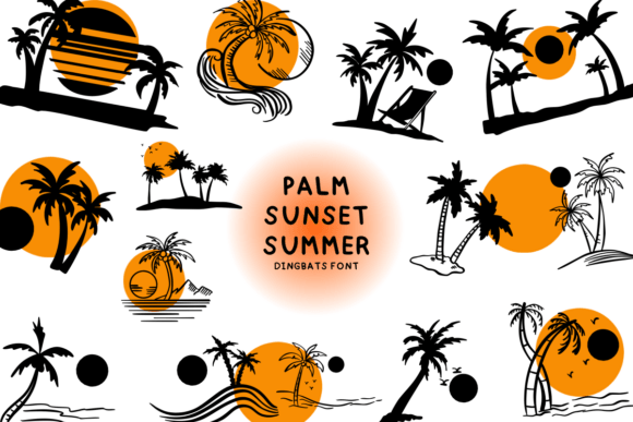 Palm Sunset Summer Font