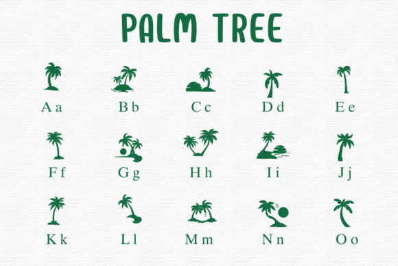 Palm Tree Font preview 2