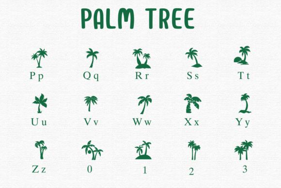 Palm Tree Font preview 3