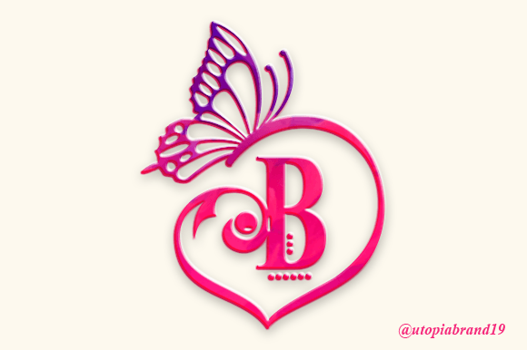 Butterfly Love Monogram Font