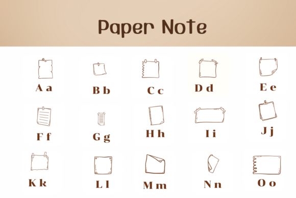 Paper Note Font preview 2