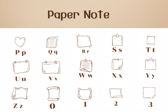 Paper Note Font preview 3