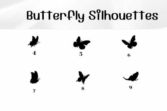Butterfly Silhouettes Font preview 4