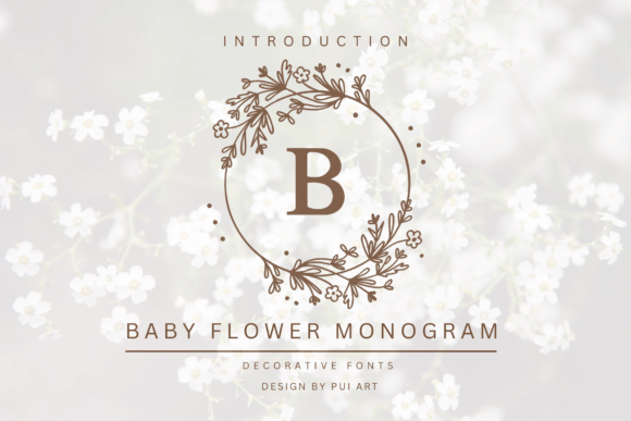 Baby Flower Monogram Font