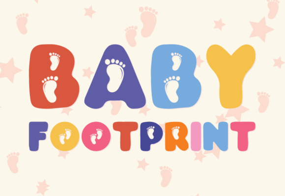 Baby Footprint Font preview 2