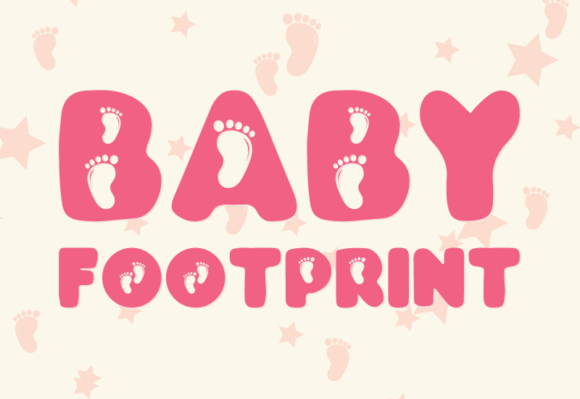 Baby Footprint Font preview 3