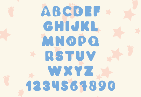 Baby Footprint Font preview 4