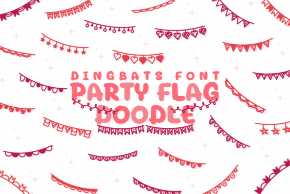 Party Flag Doodle Font